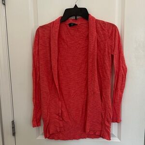 Women's Open Front Cardigan Sweater - Coral